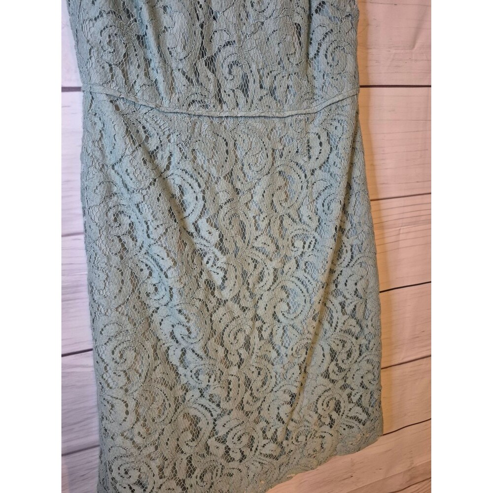 J. Crew Pamela Dress,  Leavers Lace, Shale Green Size 6 - Picture 5 of 13